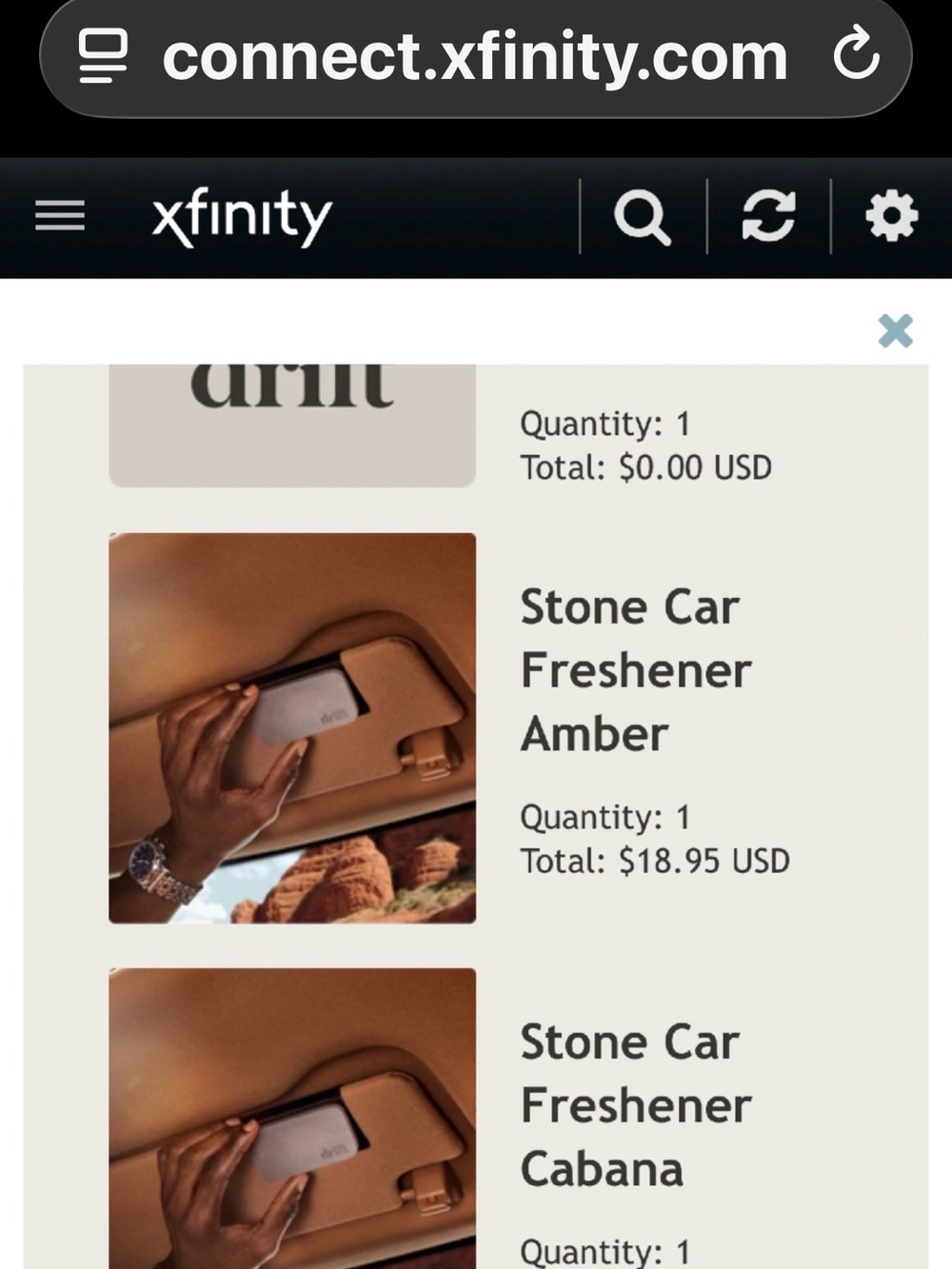 2 DRIFT Stone Car Freshener — Amber Scent and Cabana scent!! (Taupe)